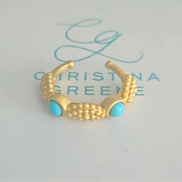 christina greene Jewelry - Christina Greene ring turquoise gold